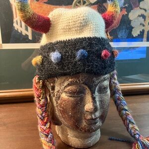 Colorful Wool Viking Knit Hat